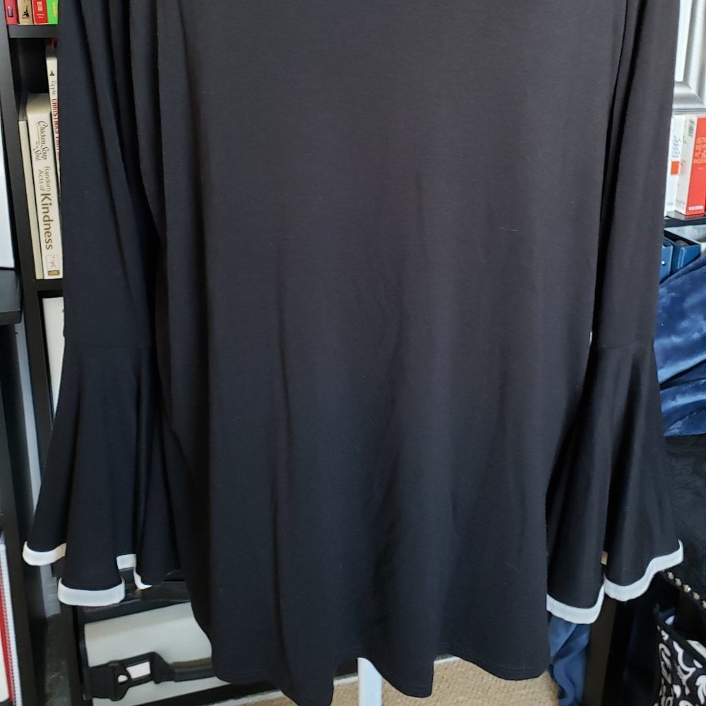 2x Black Classy Top w/ Bell Sleeves Vince Camuto